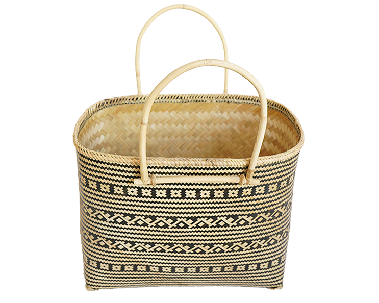 Bamboo Herring Bone Basket | Dharma Siadja Living