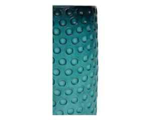 Dotted Ocean Blue Terracotta Vase – Earth Collection - dharmasiadja.com - Closeup View