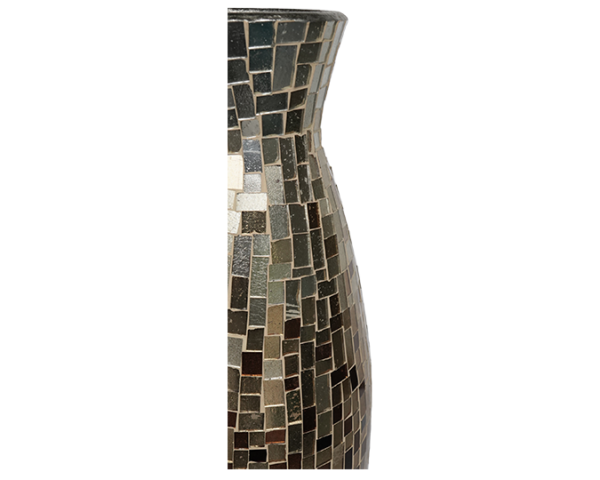 Mosaic Vase – Brown Gold - dharmasiadja.com - Closeup View