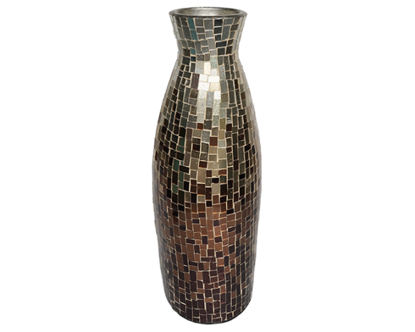 Mosaic Vase – Brown Gold - dharmasiadja.com - Top View